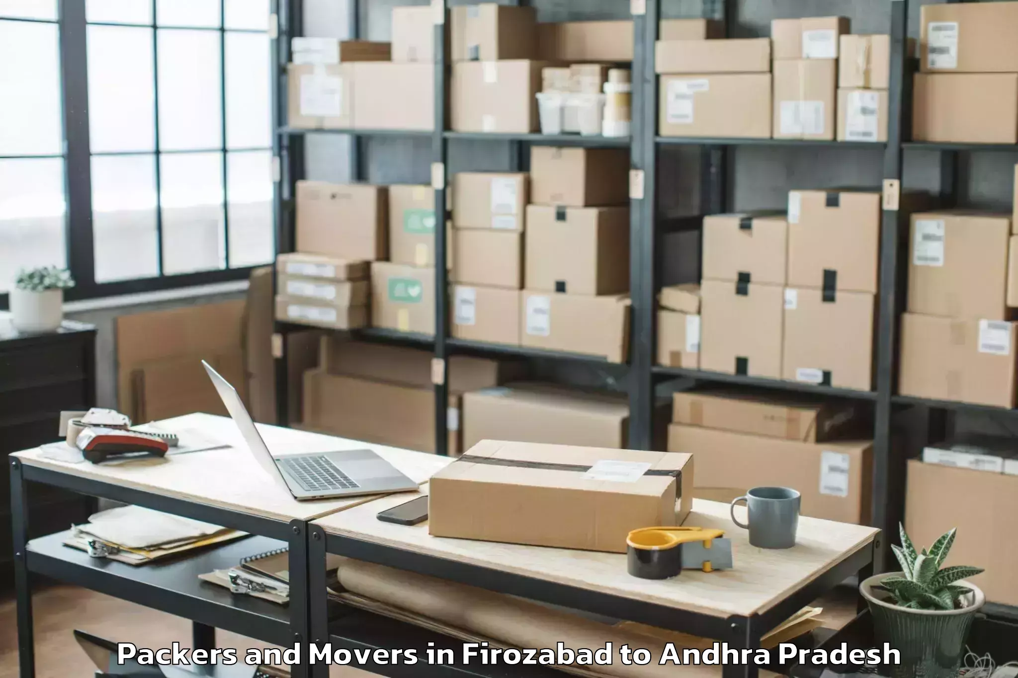 Reliable Firozabad to Yadamarri Packers And Movers